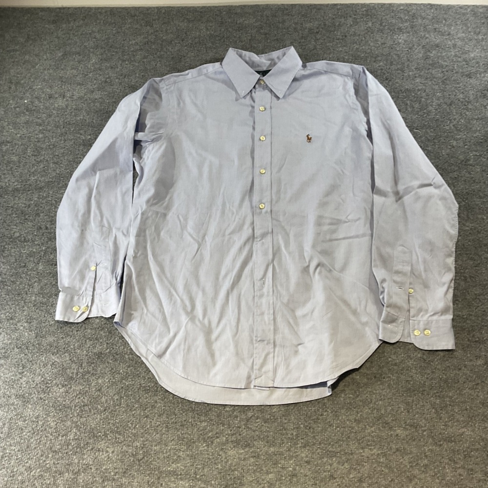 Ralph Lauren Classic Fit Oxford Shirt Mens 16 34/35 Light Blue Button Down Pony